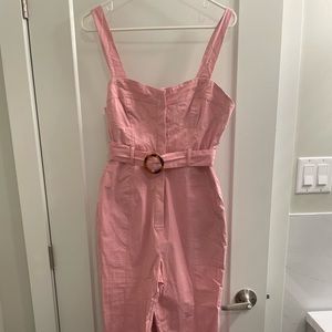 Pink jumpsuit size large NWT Zara